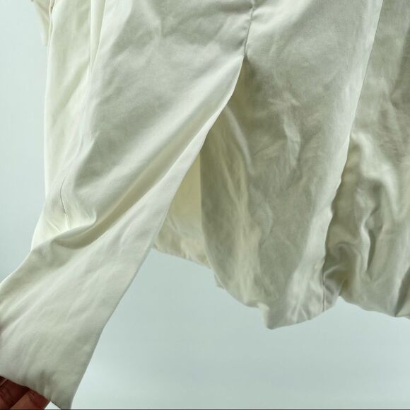 XOXO Women’s White Belted Lapel Casual Trench Coat Lightweight Jacket Small - Picture 16 of 17